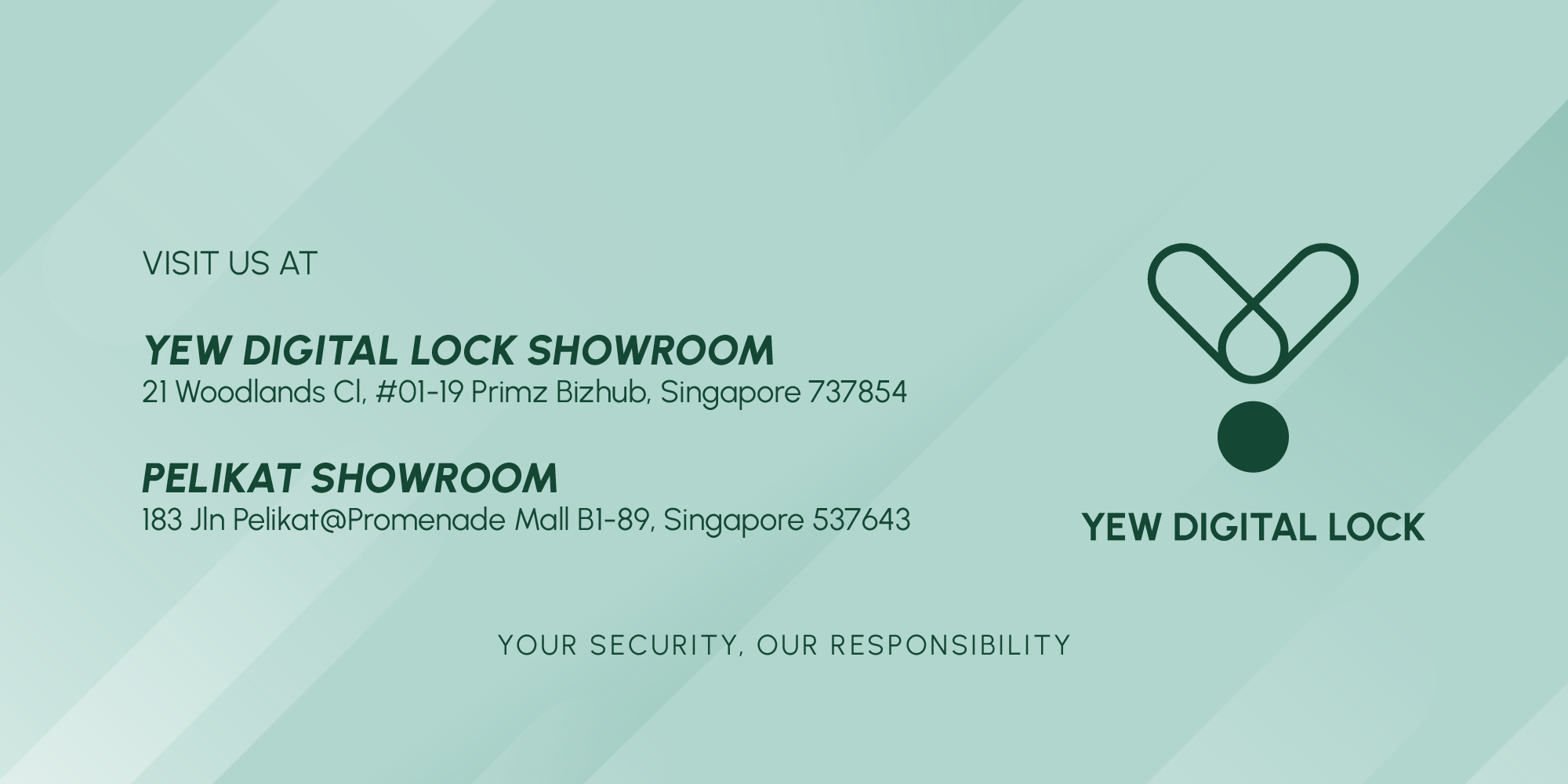 Visit us at Yew Digital Lock Showroom & Pelikat Showroom